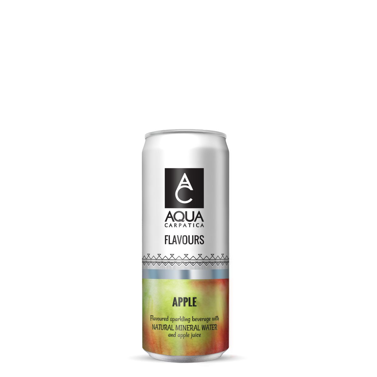 Ανθρακούχο Φυσικό Μεταλικό Νερό AQUA CARPATICA FLAVOURS APPLE CAN 4x330ml