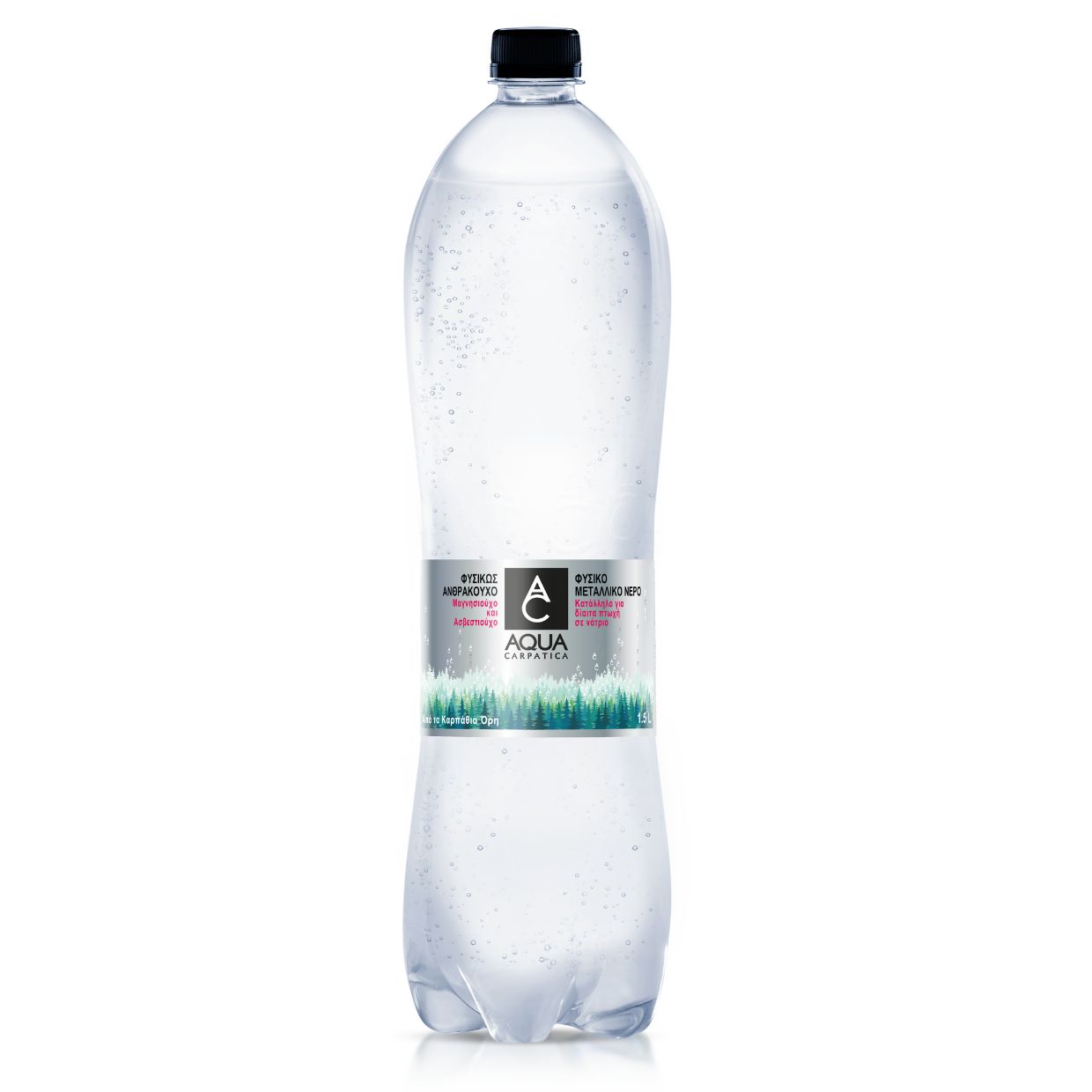 Ανθρακούχο Φυσικό Μεταλικό Νερό AQUA CARPATICA GLASS 1.5Lt