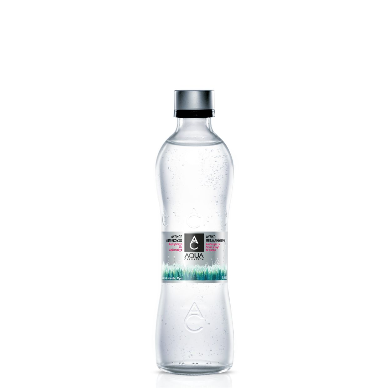 Ανθρακούχο Φυσικό Μεταλικό Νερό AQUA CARPATICA GLASS 330ml