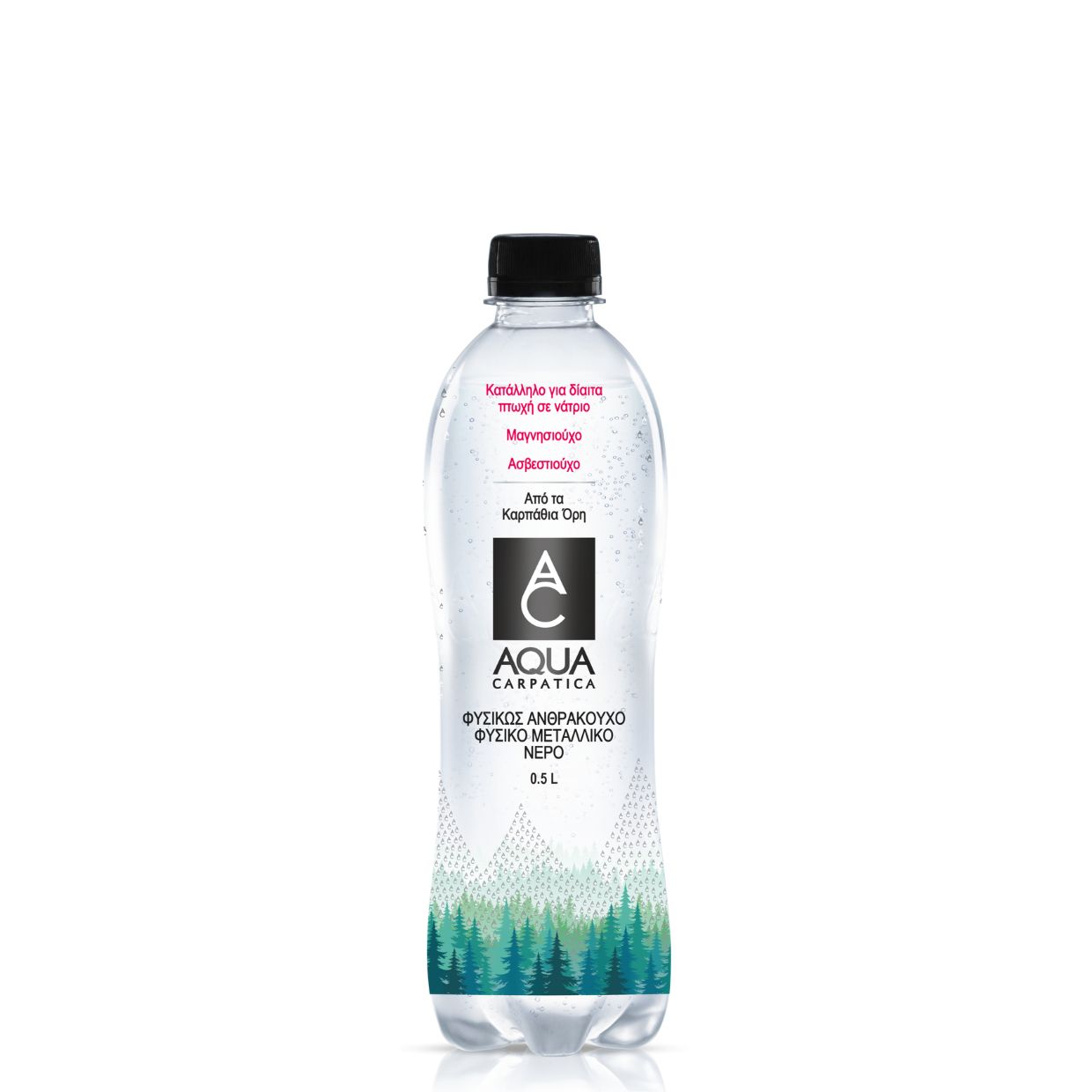 Ανθρακούχο Φυσικό Μεταλικό Νερό AQUA CARPATICA PET 500ml
